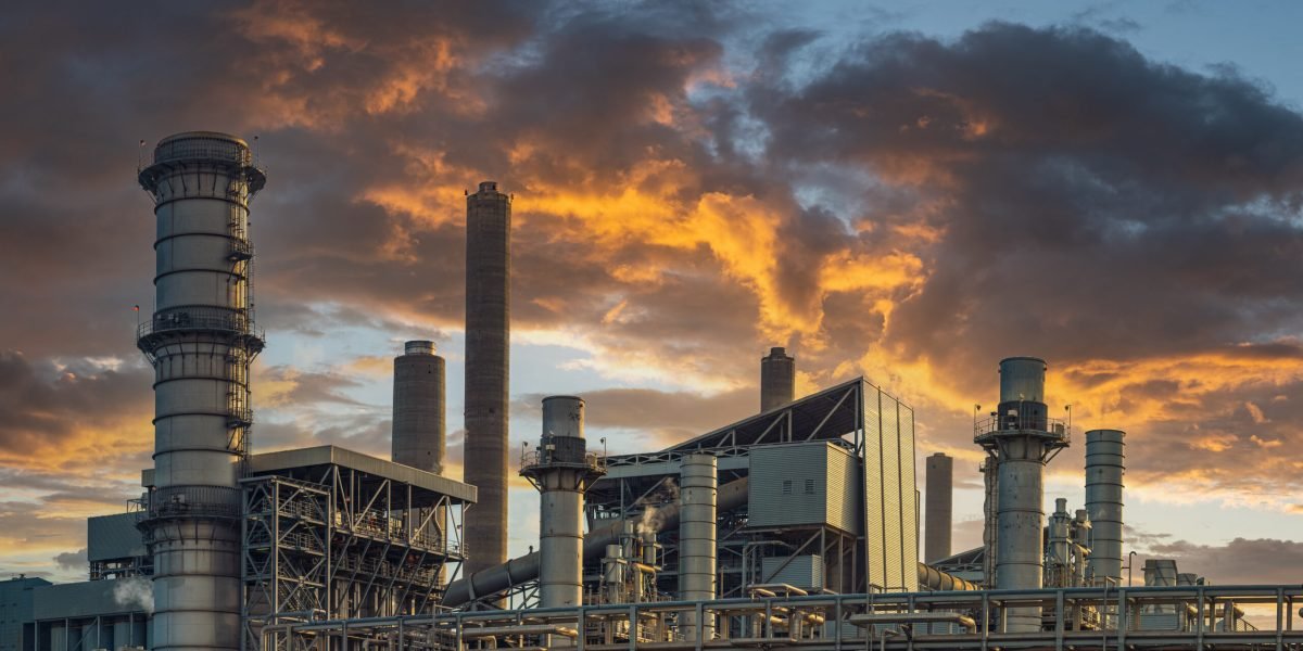 Power plant for Industrial at twilight